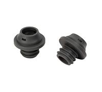 Le Creuset Set de 2 bouchons pour pompe à vin WA 138, conservation du vin, caoutchouc, noir mat