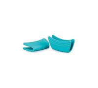 Le Creuset Set de 2 poignées, Silicone, Adaptables, Résistantes à la Chaleur Jusqu'à 250°C, Bleu Caraïbes, 93010300490000