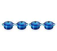 Lot de 4 Mini Cocottes 10 cm Azure