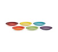 Le Creuset Set de 6 Assiettes à Desserts, 22 cm, Arc-en-ciel, 79285228359006, Rainbow