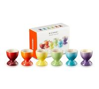 Le Creuset Set de 6 Coquetier à pied en grès, 9 g, Arc-en-ciel, 79067008359030, Rainbow