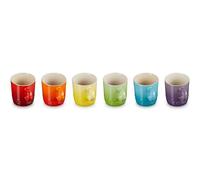 Le Creuset Set de 6 Tasses à Espresso en Céramique, 8,5 cm, Arc-en-ciel, 79114108359030, Regenbogen