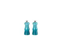 Le Creuset Set de Moulins à Sel et Poivre, Mécanisme en Céramique, Bleu Caraïbes, 96002500490000