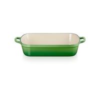 Le Creuset Signature 20184334082422 Plat à rôtir en fonte rectangulaire 33 cm Compatible tous feux et induction Volume 4,9 L 3,85 kg Vert bambou