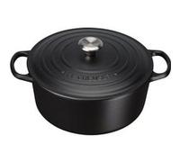 Le Creuset Signature - Casserole avec couverture - 24 cm - 4.2 L - rond - noir mat Noir mat G