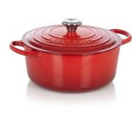 Le Creuset Signature - Casserole avec couverture - 26 cm - 5.3 L - rond - cerise Rouge G