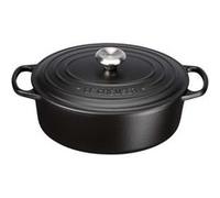 Le Creuset Signature - Casserole avec couverture - 29 cm - 4.7 L - ovale - noir mat Noir mat G