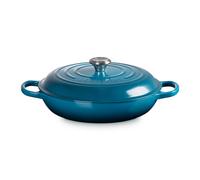 Le Creuset Signature Cocotte basse bleu canard - 30 cm