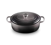 Le Creuset, Cocotte Signature en Fonte Émaillée avec Couvercle, Ø 31cm, Ovale, Compatible avec Toutes Sources de Chaleur (Induction Incluse), Capacité : 6.3 L, 5.705 kg, Gris