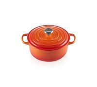 Le Creuset Signature Enamelled Cast Iron Round Casserole Dish With Lid, 20 cm, 2.4 Litre, Volcanic, 21177200902430