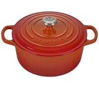 Le Creuset - Cocotte en fonte émaillée Signature - 22 cm ronde - Compatible induction - Volcanique