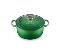Le Creuset Signature Enamelled Cast Iron Round Casserole Dish With Lid, 24 cm, 4.2 Litre, Bamboo, 21177244082430