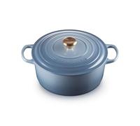 Le Creuset Signature Enamelled Cast Iron Round Casserole Dish With Lid, 28 cm, 6.7 Litres, Chambray, 21177284344441