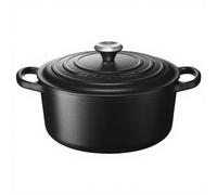 Le Creuset - Signature - Cocotte ronde Ø22cm - noir/hauteur sans couvercle: 10cm/convient à toutes les sources de chaleur