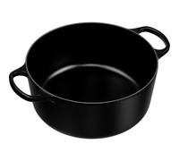 Le Creuset Cocotte Signature en fonte émaillée ronde 30 cm Noir mat – Couvercle hermétique