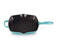 LE CREUSET Skillet carré en fonte émaillée 26 x 26 cm Bleu Caraibes