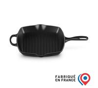 LE CREUSET Skillet carré en fonte émaillée 26 x 26 cm Noir Mat