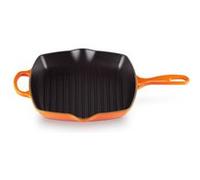 LE CREUSET Skillet Carré en fonte émaillée 26 x 26 cm Volcanique Orange G
