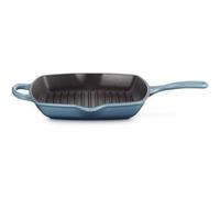 Le Creuset Skillet Gril en Fonte Émaillée, Carré, 26 cm, 2.86 kg, Chambray, 20183264340422