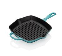 LE CREUSET Skillet carré en fonte émaillée 26 x 26 cm Bleu Caraibes
