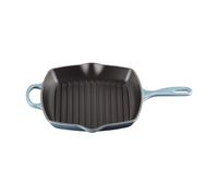 Le Creuset Skillet Gril en Fonte Émaillée, Carré, 26 cm, 2.86 kg, Chambray, 20183264340422