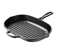 LE CREUSET Skillet gril ovale en fonte émaillée 32 cm Noir Mat