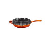 LE CREUSET Skillet Gril Ovale en Fonte émaillée Signature, Poignée d'assistance et Deux becs verseurs, 32 cm, Volcanique, 20194320900422