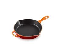 Le Creuset Skillet profond en fonte émaillée Signature avec poignée d'assistance et deux becs verseurs, 26 cm, 2 litres, Volcanique, 20187260900422