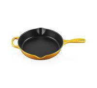 Le Creuset Skillet profond en fonte émaillée Signature avec poignée d'assistance et deux becs verseurs, 26 cm, 2 litres, Nectar, 20187266720422