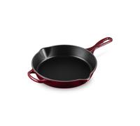 LE CREUSET Skillet profond en fonte émaillée Signature avec poignée d'assistance et deux becs verseurs, 26 cm, 2 litres, Garnet, 20187269490422