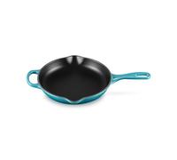 Le Creuset Skillet Signature en Fonte Émaillée, Rond, 23 cm, 1,93 kg, Bleu Caraïbes, 20182231700422