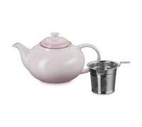 Le Creuset Théière en grès avec infuseur en acier inoxydable, 1,3 l, Shell Pink