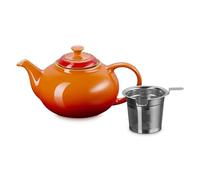 Le Creuset Théière en grès avec infuseur en acier inoxydable, 1,3 l, Volcanic