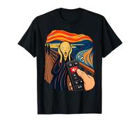 Le Cri Bouton Muet Art Expressionniste Drôle Parodie Mème T-Shirt