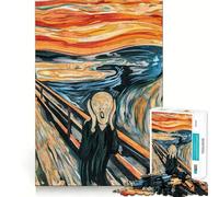 Le Cri d'Edvard Munch Puzzle pour Adolescents 1000 pièces Stimule la mémoire Activité à la Maison Modèle à Assembler 38x52cm