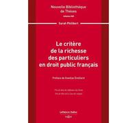 Le Critère De La Richesse Des Particuliers En Droit Public Français
