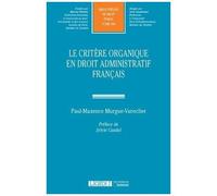 Le Critère Organique En Droit Administratif Français