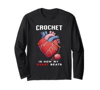 Le Crochet, C'est la façon Dont Mon cœur Bat Knit Heart Knitting Nurses Manche Longue