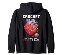 Le Crochet, C'est la façon Dont Mon cœur Bat Knit Heart Knitting Nurses Sweat à Capuche