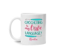 Le Crochet Est Ma Façon D'Exprimer Mon Amour. Tasse À Thé Unique Tasse À Café Drôle Mug Cadeau Mignon Pour Anniversaire Noël Collègue 330Ml