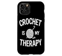 Le Crochet Est Ma Thérapie Yarn Crafting Enthsuiast Crew Coque pour iPhone 11 Pro
