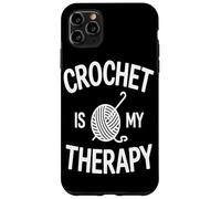 Le Crochet Est Ma Thérapie Yarn Crafting Enthsuiast Crew Coque pour iPhone 11 Pro Max