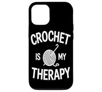 Le Crochet Est Ma Thérapie Yarn Crafting Enthsuiast Crew Coque pour iPhone 12/12 Pro