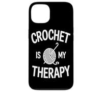 Le Crochet Est Ma Thérapie Yarn Crafting Enthsuiast Crew Coque pour iPhone 13