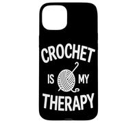 Le Crochet Est Ma Thérapie Yarn Crafting Enthsuiast Crew Coque pour iPhone 15 Plus