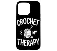 Le Crochet Est Ma Thérapie Yarn Crafting Enthsuiast Crew Coque pour iPhone 15 Pro Max