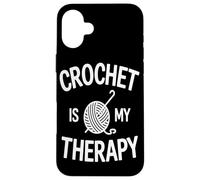 Le Crochet Est Ma Thérapie Yarn Crafting Enthsuiast Crew Coque pour iPhone 16 Plus