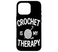 Le Crochet Est Ma Thérapie Yarn Crafting Enthsuiast Crew Coque pour iPhone 16 Pro