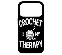 Le Crochet Est Ma Thérapie Yarn Crafting Enthsuiast Crew Coque pour iPhone 17 Pro