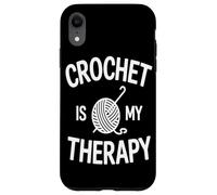 Le Crochet Est Ma Thérapie Yarn Crafting Enthsuiast Crew Coque pour iPhone XR